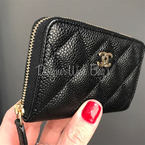 chanel mini wallet zip